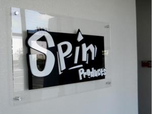 Spin Products-Acrylic Panel with Acrylic Letters